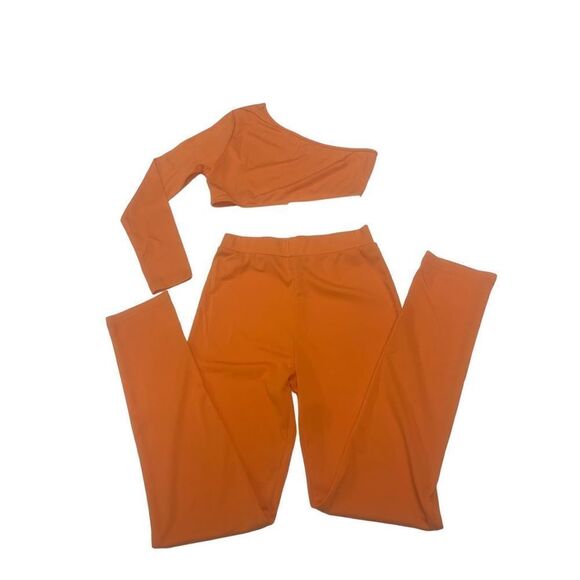 2 Piece One Shoulder Top & Pants Set - Picture 1 of 5
